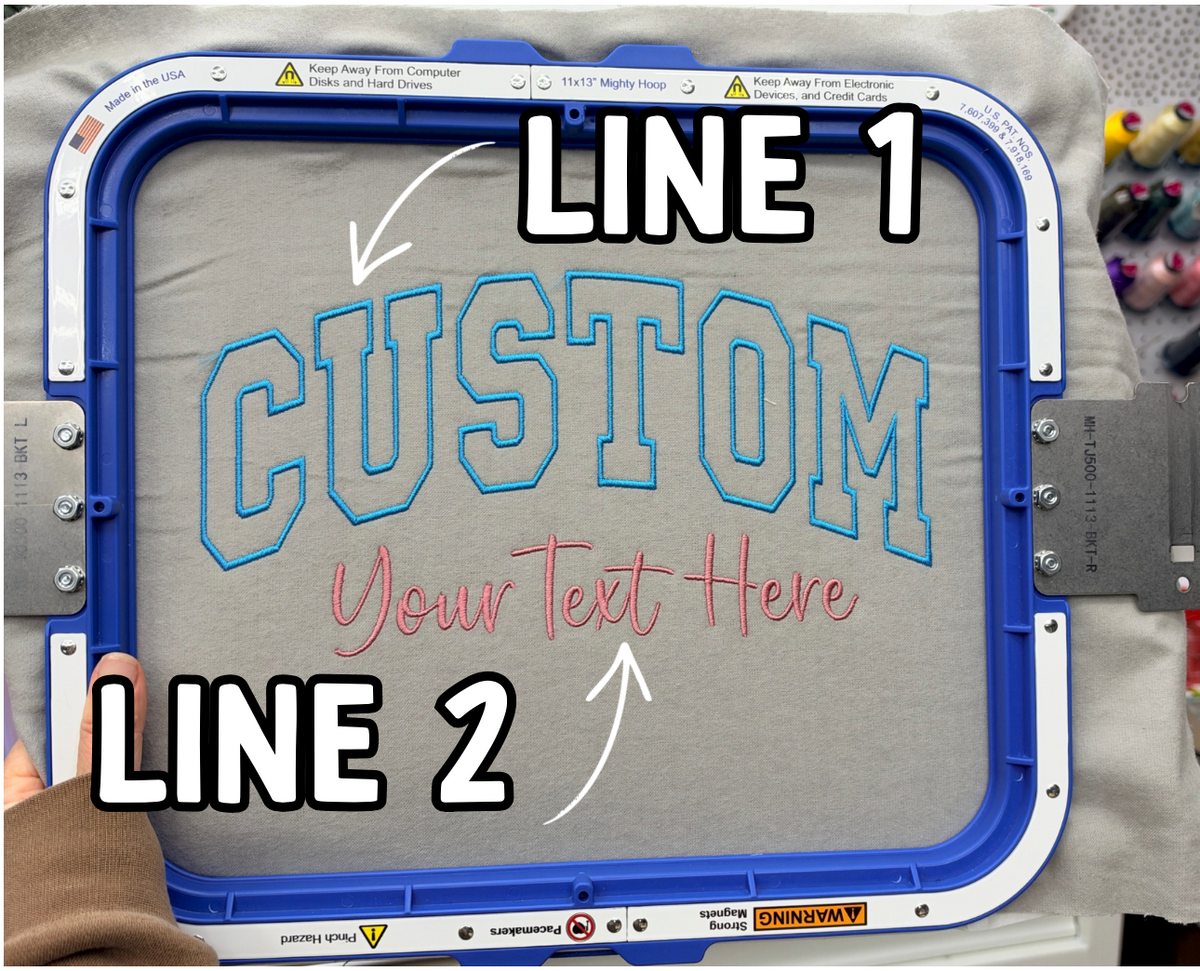 Full Chest Custom Designed 2 Thread Colors
