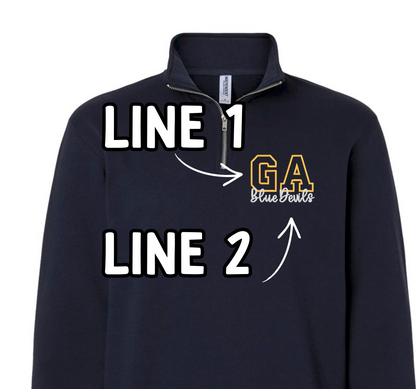Left Chest Custom  Designed 2 Thread Colors